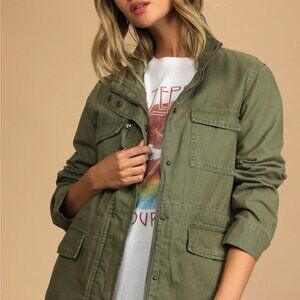 O'Neill California Olive Green Military Jacket
